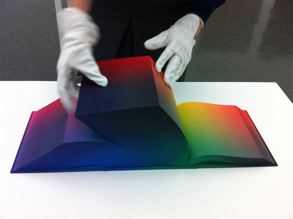 Tauba Auerbach's RGB Colorspace Atlas Depicts Every Color Imaginable | Type for you. #print #gradient #neon