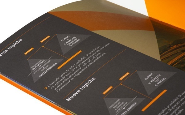 Artwork by www.o-zone.it #profile #business #energy #orange #annual #company #two #colors #report
