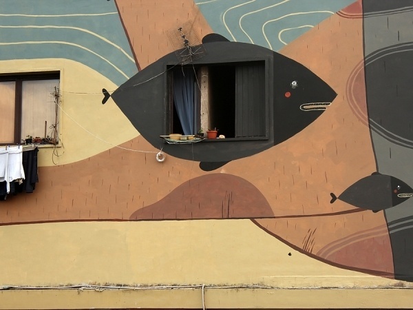 Fish'n'kids | Agostino Iacurci #rome #mural #art #street