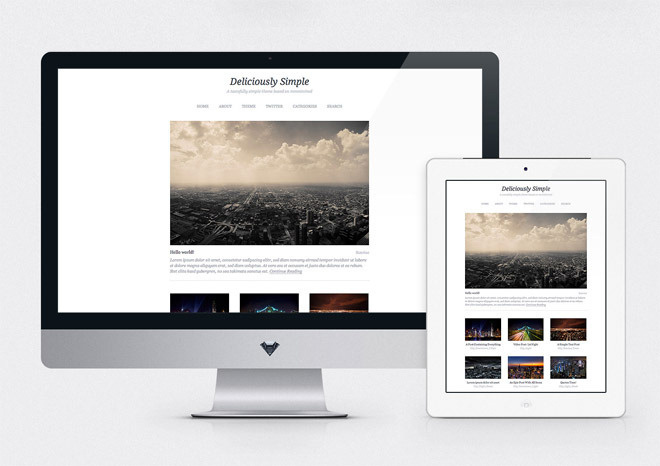 Deliciously Simple : Minimalist WordPress Theme