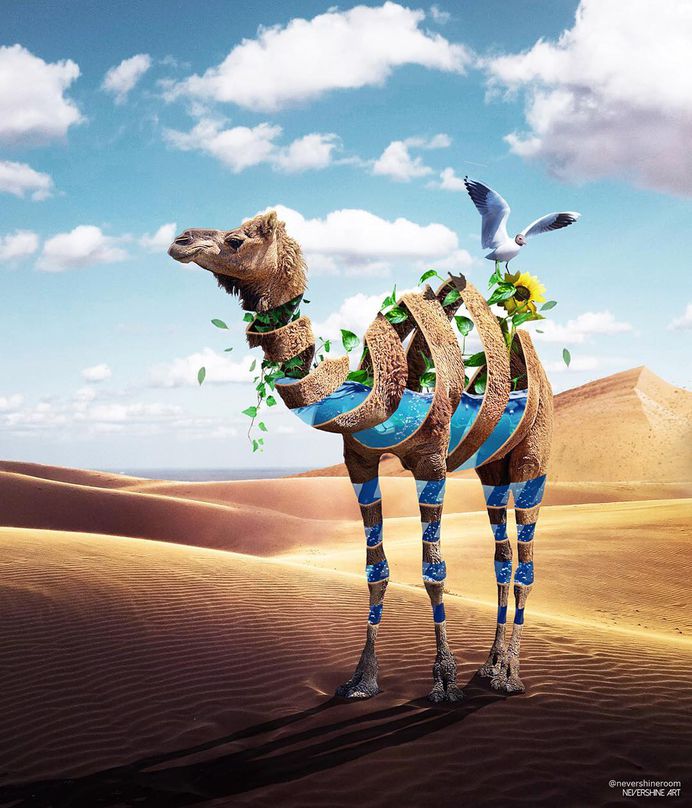 Dreamlike Animals: Mischievous Photo Manipulations by Ade Maolana