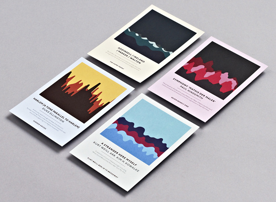 Creative Review Studio Output's soundwave concert postcards #print #wave #sound #studio #output
