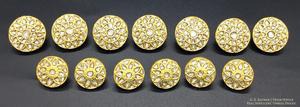 Sherwani Buttons - gold diamond polki kundan meena jadau jewellery