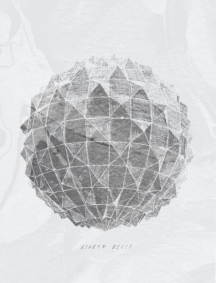 B R O K E N Â B E L L S :Â tour shirt design #modern #jacob #poly #shape #poster #escobedo