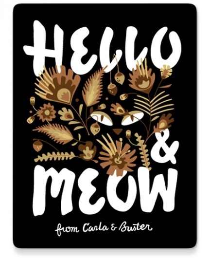 Danielle Davis #meow #illustration #lettering #cat
