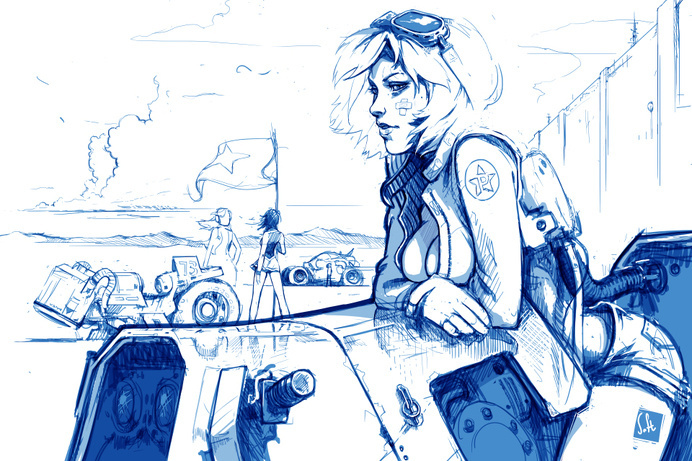 Summer 7 by soft-h on deviantART #gilrl #wasteland #racer