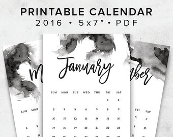 calendar, print, ink art