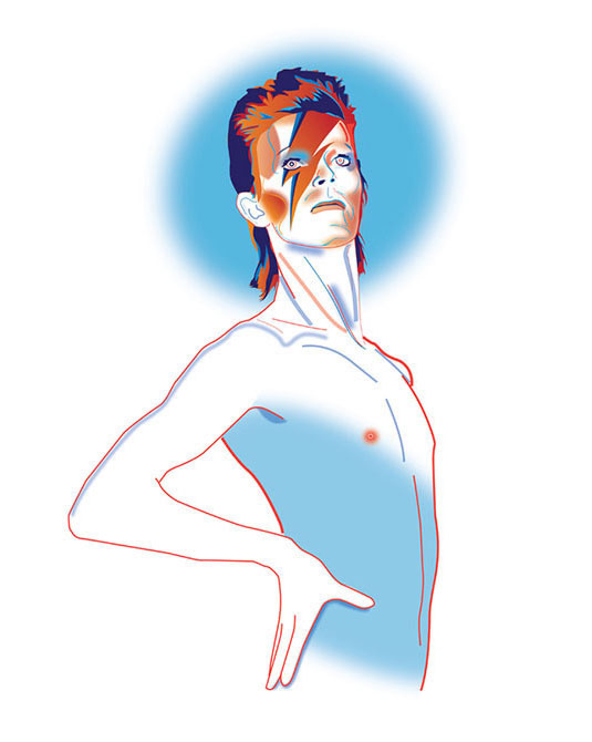 Bowie - Aladdin Sane - Illustration - Joe Murtagh