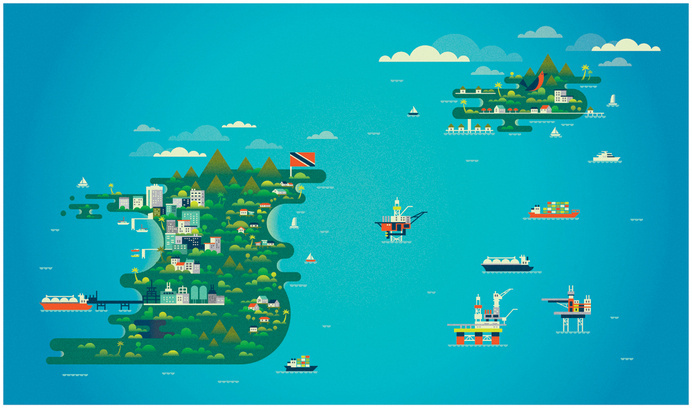 Trinidad and Tobago - Parko Polo #illustration #mapping