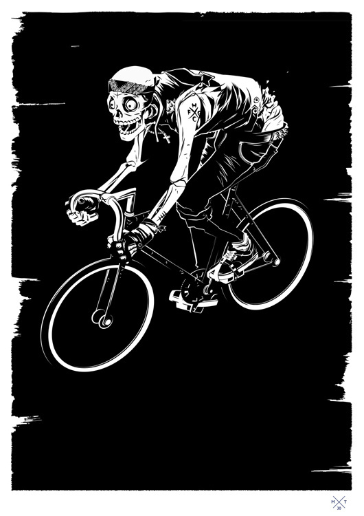 Matt Taylor Illustration #punk #taylor #fixie #matt #illustration #skull