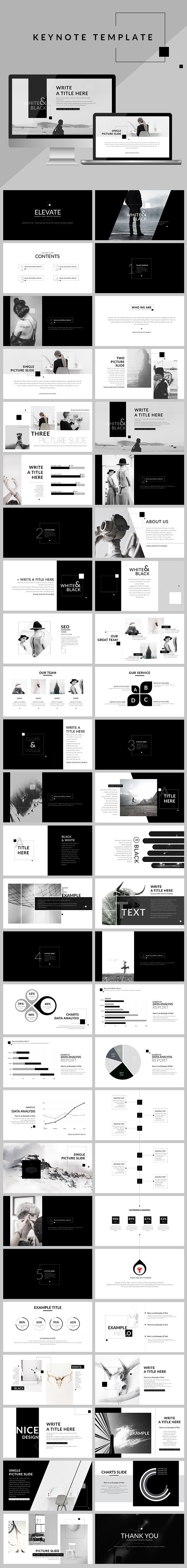 Black & White - Clean Keynote Template - Creative Keynote Templates