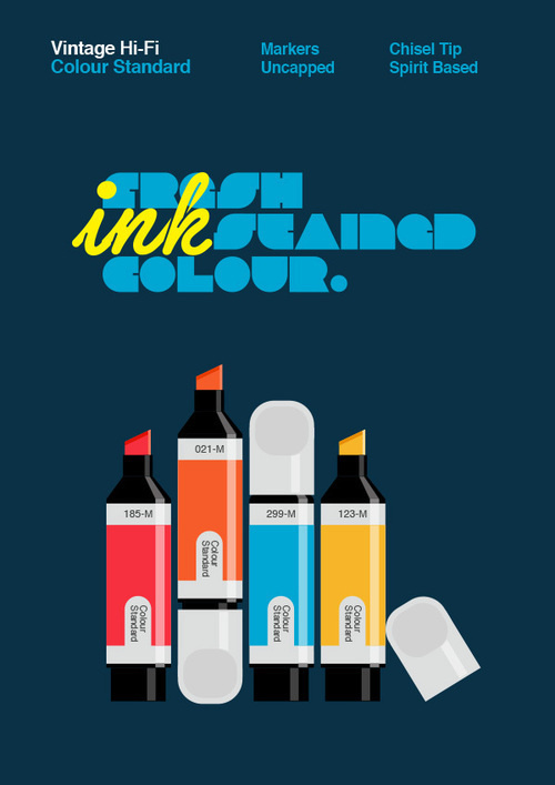 New Royal Stencil Typography by Alex Townsend #pens #illustration