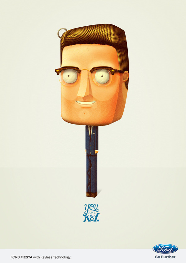 You are the Key. For FORD GREECE #bakea #ford #design #advertising #illustration #key #character