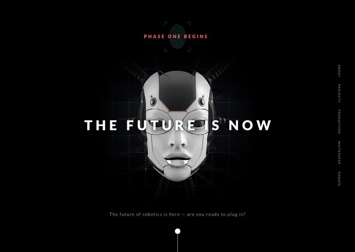 Robotics landing page