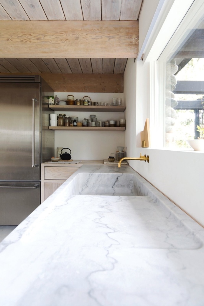 North Vancouver House by Scott & Scott Architects. #scottandscottarchitects #kitchen #marble #sink #minimal