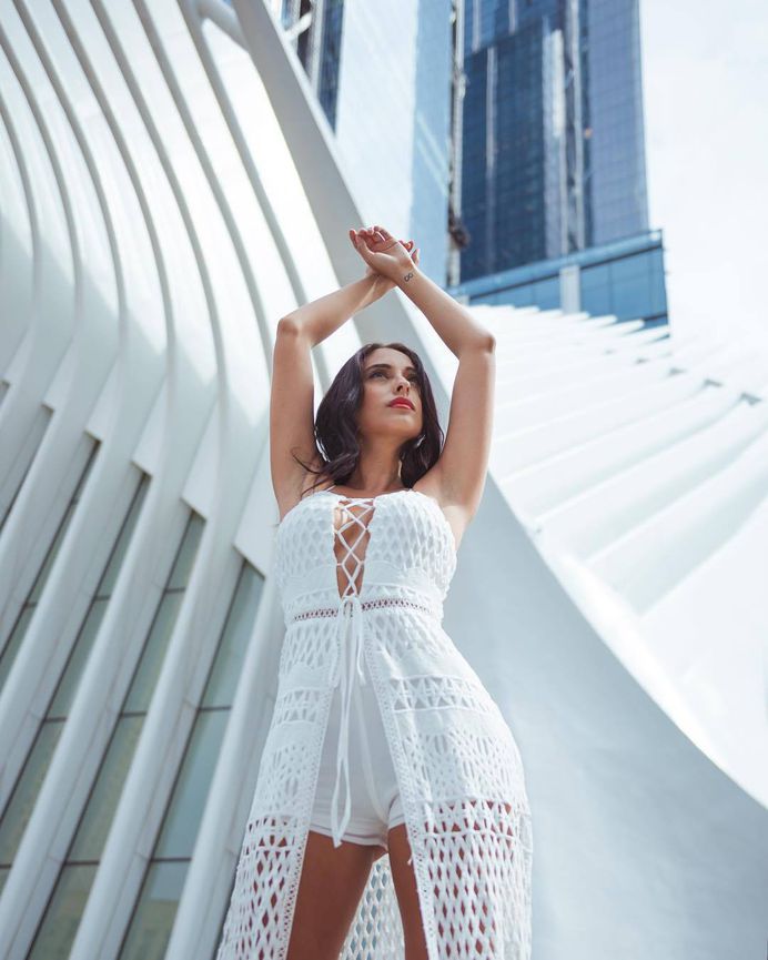 Kiara Gomez by Andrew Kinder in Oculus, downtown Manhattan