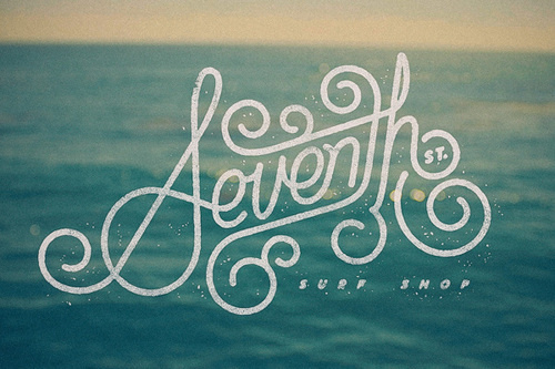 Seventh St. Surf Shop logo #design #quality #typography