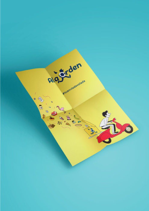 Diseño de cartel impreso - A la orden, tu envio de volada - Grafista
