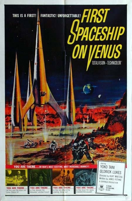 first_spaceship_on_venus #first #venus #spaceship #illustration #on #poster