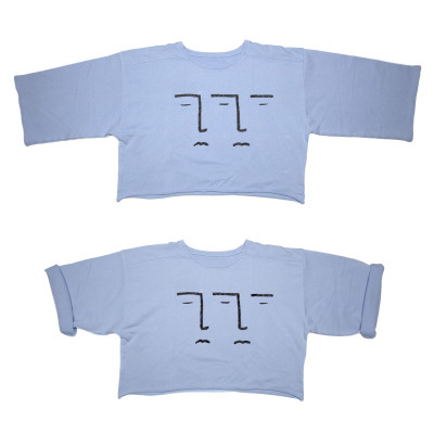 SOFT BLUE DOUBLE FACE CREWNECK