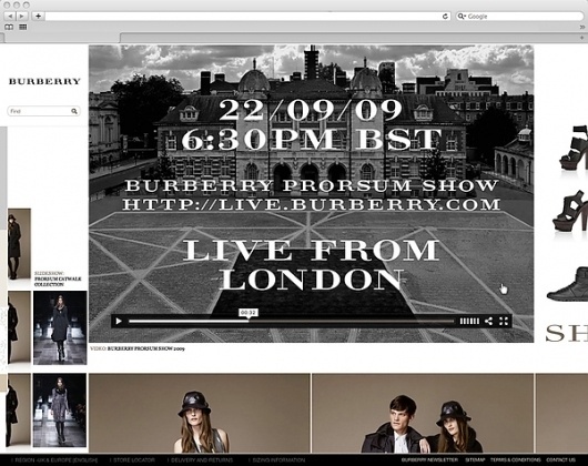 Burberry Website Pitch on Web Design Served #rgfgfgf