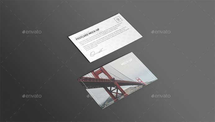 Postcard and Invitation Mockup Template