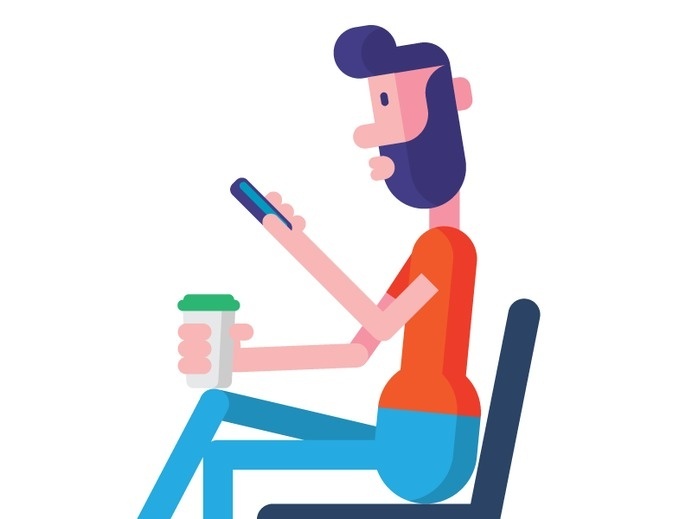 Readin' Dude. #geometric #people #human #illustration #minimal #character