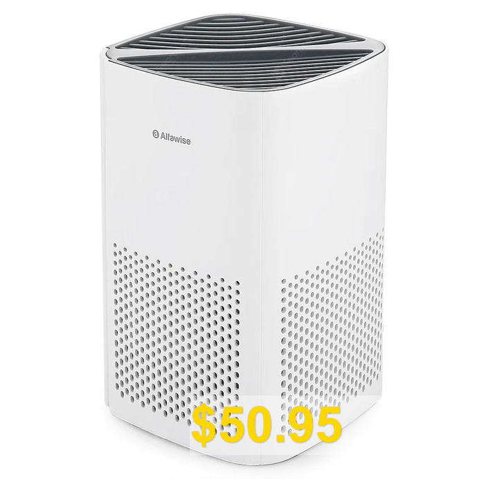 Alfawise #P1 #HEPA #Mini #Desktop #Air #Purifier #- #WHITE