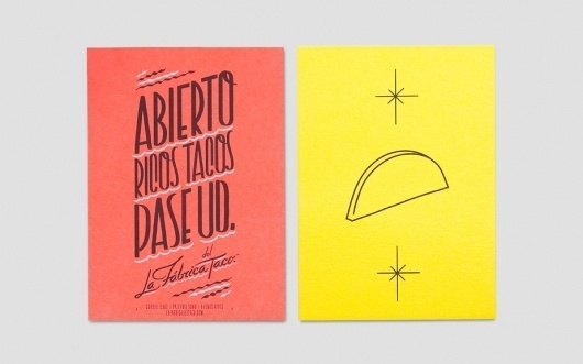 Anagrama | La Fábrica Del Taco #flyer #identity #typography