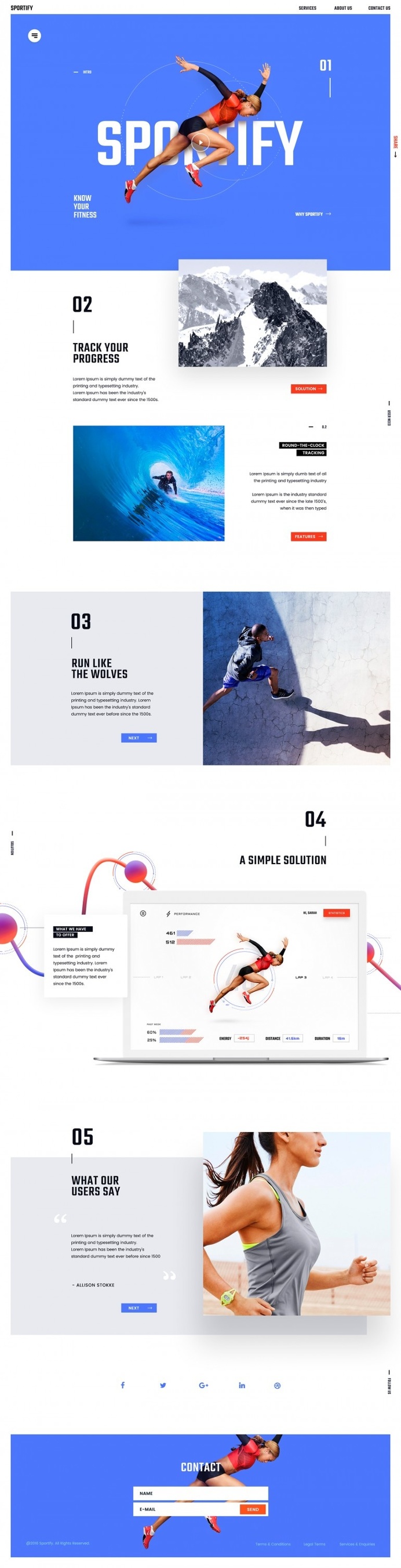 Sportify App Landing Page