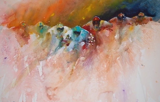 The Magic of Watercolour Painting Virtual Gallery - Jean Haines, Artist - Racing #painting #watercolor #art #racing