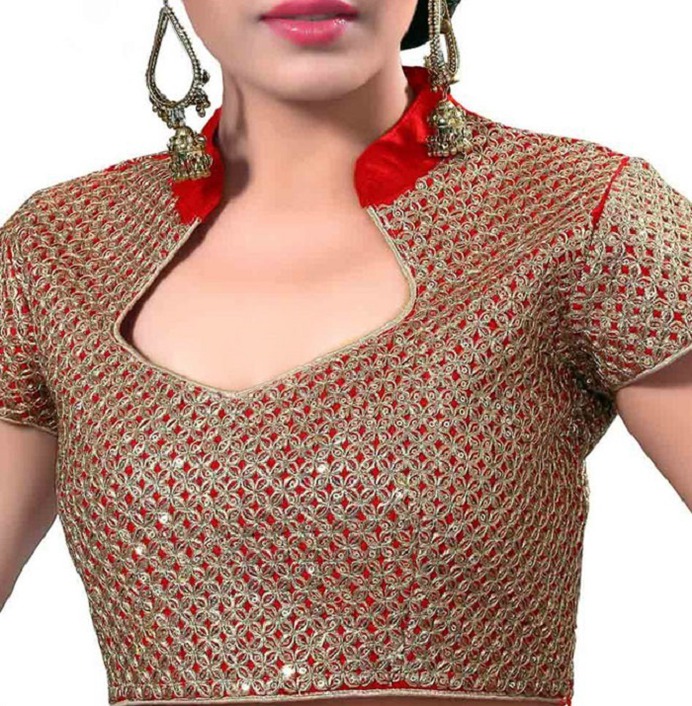 stand collor blouse design