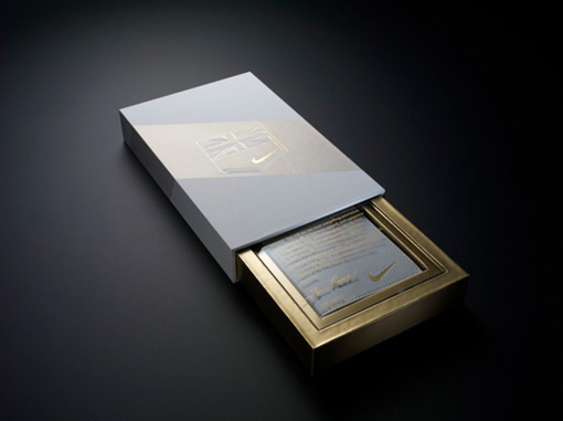 Nike, Identity, upscale, collateral, letterhead, branding, black, gold