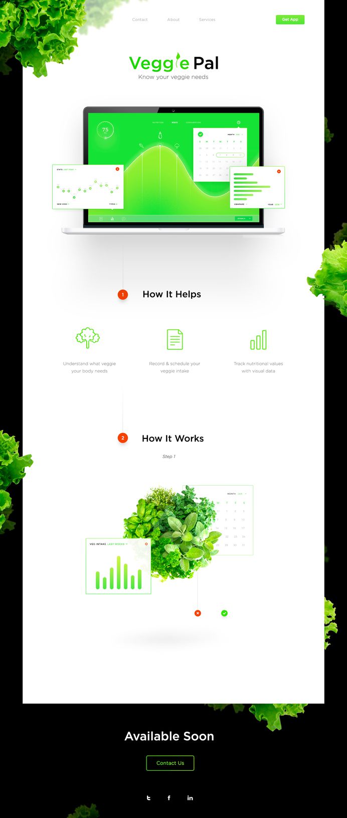 Veggie Pal Landing Page on Behance