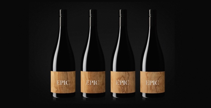 epic wine bottle design wooden label design inspiration minimal luxury print on wood by mindsparklemag www.mindsparklemag.com