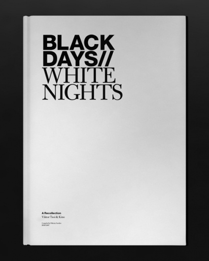 Merde! - daughtymag: Black days // White nights. #cover #book #typography