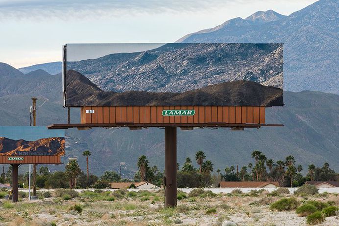 Visible Distance/Second Sight, a billboard-based art installation showing as part of Desert X in California's Coachella Valley