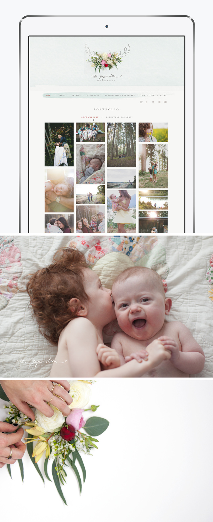 The Paper Deer Photography Brand Identity + Website Design - One Plus One Design #Brand #Identity #Website #Design #BrandIdentity #Branding