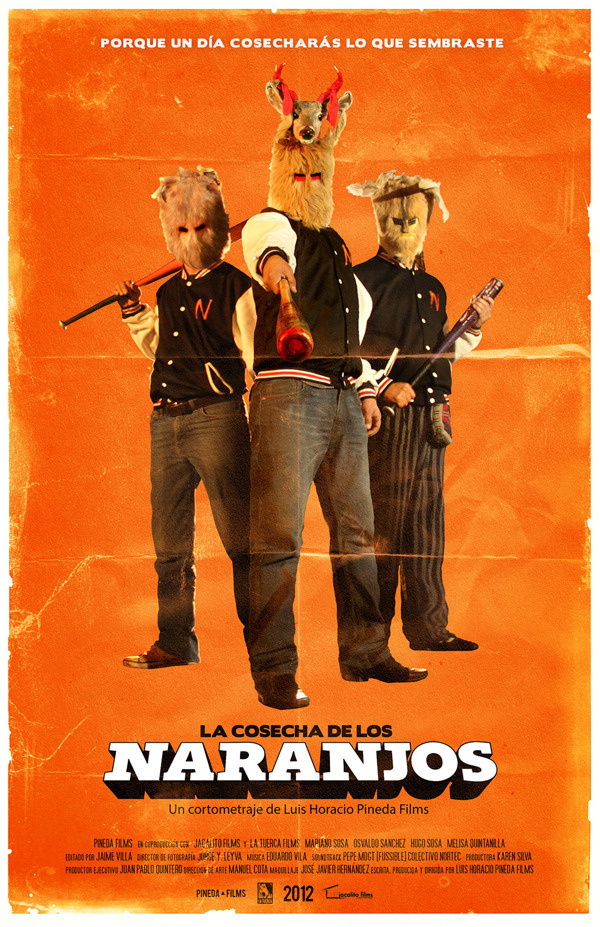 La Cosecha de los Naranjos #logotype #movie #design #orange #cosecha #simple #shortfilm #cine #naranjos #poster #film #cartel #logo #typography