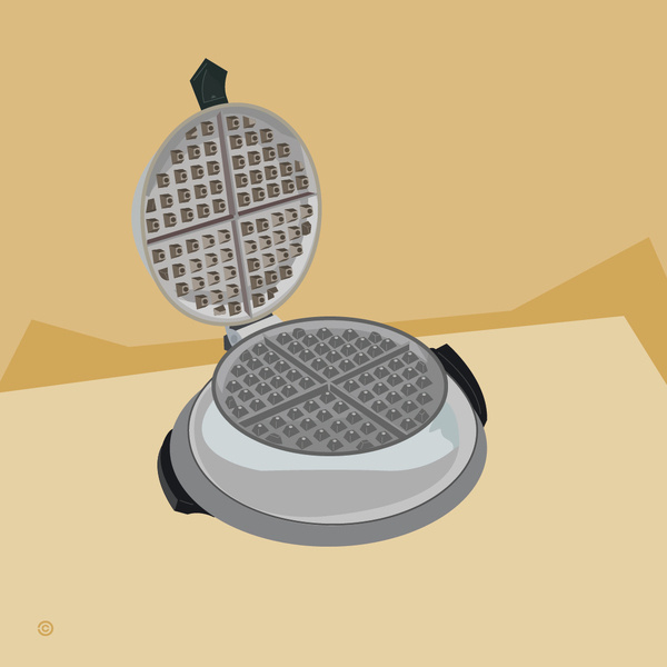 Former #creative #vector #waffle #iron #cabbage #former