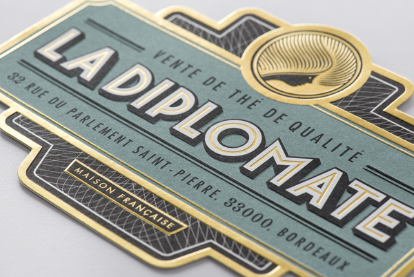 Fine Tea shop in Bordeaux, france, Identity design. #typography #identity #logo design #tea shop #retro logo