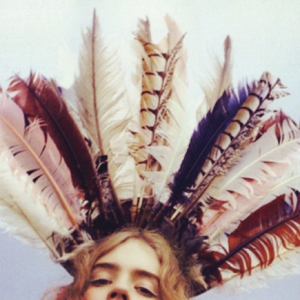 Girl in feathers #girl #feathers