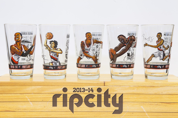 Trailblazers Caricature Drinking Glasses #blazers #ripcity #timweakland