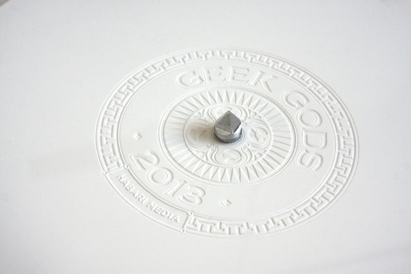 Geek Gods Calendar 2013 #emboss #business #letterpress #logo #cards