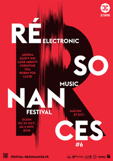 atelier toutvabien resonances 2012 poster by tout va bien #inspiration #red #graphic #black #poster #typography