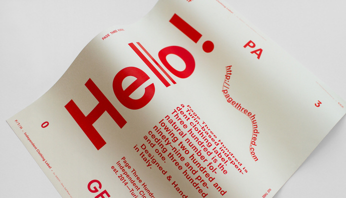 Page Three Hundred . MMXIV Fall/Winter Collection — The Dieline #clothing #page #branding #hundred #poster #three