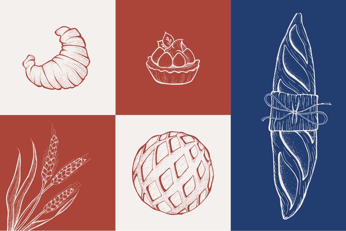 Diseño ilustraciones panadería y pastelería Valencia