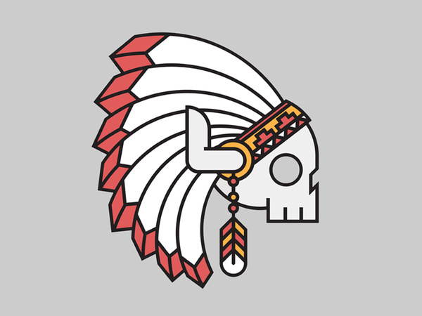 Chief #logo #dribbble #american #native