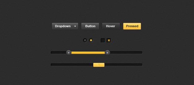 Grey and yellow ui kit Free Psd. See more inspiration related to Yellow, Ui, Form, Grey, Interface, Ui kit, Horizontal, Stylish, Kit, Controls and Crisp on Freepik.