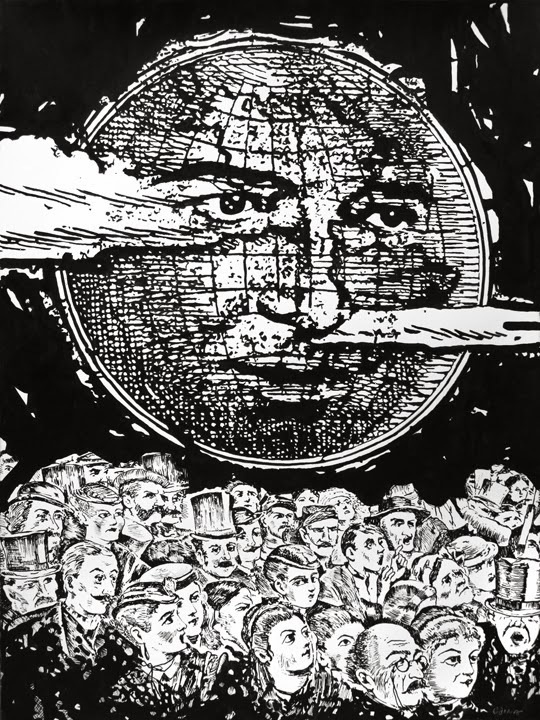The Happening, by Dan Bina #ink #ny #bina #surrealism #drawing #dan #art #paper #brooklyn